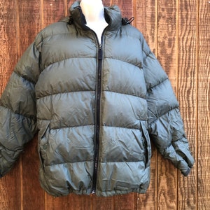Gap Down filled feather jacket coat mens size small insulated warm winter hood hooded