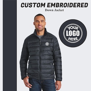 Custom Embroidered Down Jacket: Port Authority Packable Windbreaker