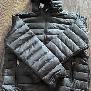 NEW with tags Ruxen Men’s Size XL Italian Down Puffer Jacket Black Free Shipping