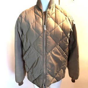 Vintage 1950s Eddie Bauer “Bauer Down” Blizzard Proof Jacket – Diamond Quilt Puffer Jacket, Heritage Outdoor Gear, Made in USA Mens S