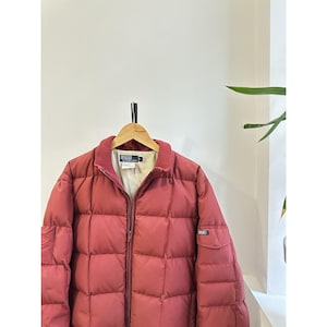 Polo Ralph Lauren Red Puffer Down Jacket Large Men's