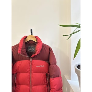Montbell Red Puffer Down Jacket Large