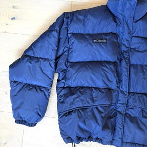 Vintage 90s Y2K Columbia Puffer Jacket Navy Women's XL Down Jacket