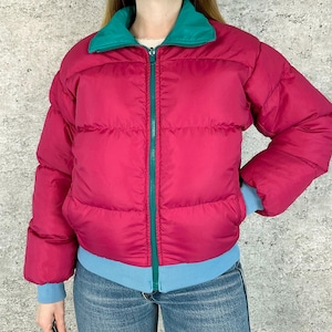 Columbia Vintage Colorblock Reversible Down Puffer Jacket