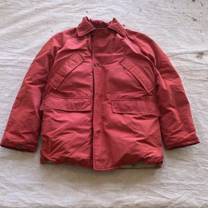 Small 60s Red Bauer Down Puffer Jacket / Sundowner Tag 1960s Eddie Bauer Down Jacket Faded Red