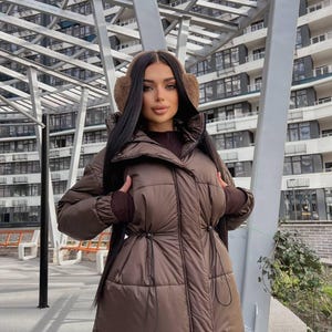 Women's Winter Puffer Jacket | Warm Hooded Coat | Water-Resistant Insulated Parka | Insulated Micro Down Jacket | Cold Weather Outerwear