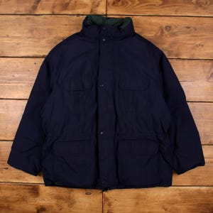 Vintage Eddie Bauer Puffer Jacket XL Down Gore Tex Ridge Line Blue