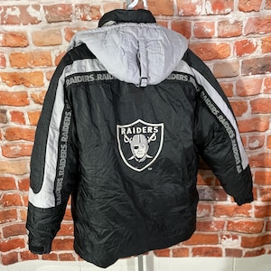 vintage 90s Triple Fat Goose LA Raiders jacket fits L/XL Down Filled