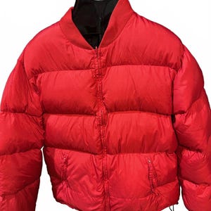 Vintage REI Red Down Puffer Jacket 1970s-80s Medium