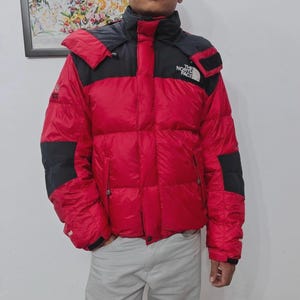 Vintage The North Face puffer jacket | Mens 700 windstopper Baltoro parka | red / black | size mens XS | good used condition