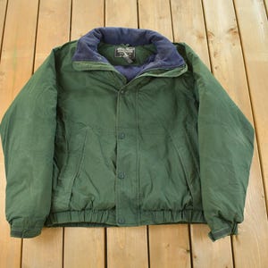 Vintage 1990s Eddie Bauer Full Zip Down Jacket Men's Tall XL / Goose Down Fill / 90s Eddie Bauer Jacket / Winter / Streetwear