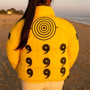 Puffer Jacket | Six Paths Sage Mode Black and Yellow Jacket | Unisex Winter Coat | Christmas Gift Jacket Warm Insulated Puffer Varisty Coat