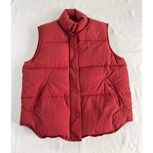 Vintage Eddie Bauer Down Puffer Vest Winter Hiking Gorpcore Red Women's L