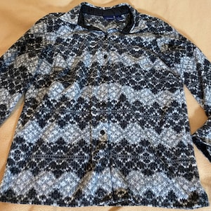 Vintage Northcrest Fleece Button-down Jacket Size Large