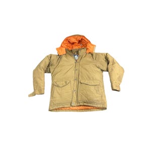 Vintage Sierra Designs Jacket Mens Beige Puffer Goose Down Outdoor 70s 80s Coat