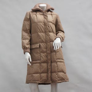 Vintage 80s Women's Down Feather Puffer Coat Jacket By Lorella Originals Ltd. Size Small Boho Retro