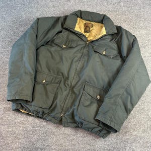 Vintage Eddie Bauer Jacket Mens Large Tall Green Goose Down Puffer Coat 80s