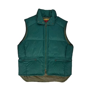 Vintage 90s Gap Alpine Racing Green Down Puffer Gilet Jacket