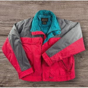 Vintage Eddie Bauer Goose Down Jacket Men Medium Parka Canvas Nylon Hiking Ski