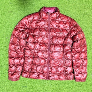 Montbell Plasma 1000 Down Jacket - Ultralight Burgundy Puffer, Men’s Large