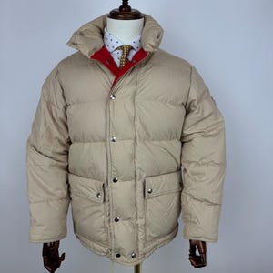 Dolomite vintage puffer down jacket Mens beige upper SKI JKT outdoor Mens size M