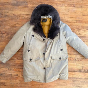 Vintage Eddie Bauer Goose Down Parka Faux Fur