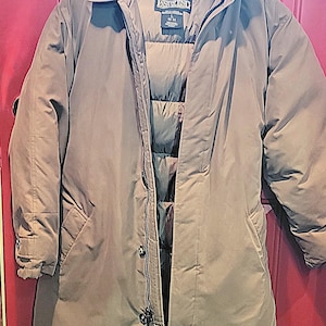 Lands End Direct Merchants Vintage 1990s Men's Coat Parka 100% Goose Down Size L New Old Stock  Free USA Shipping