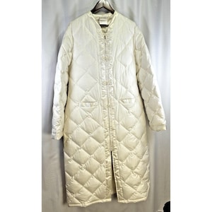 Amadora By Cuddledown Off White Goose Down Vintage Long Coat Women's Size Large