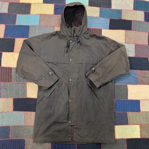 Vintage 90's Australian Outfitters Down Under Oil Skin Duster Jacket Coat Size L