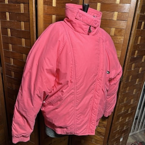 Gerry Womens M/L Puffer Jacket Down Bubble Gum Pink Cropped 90s Vintage Playful