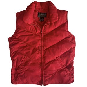 Vintage Eddie Bauer Red Goose Down Puffer Vest 90s Outdoor Jacket M