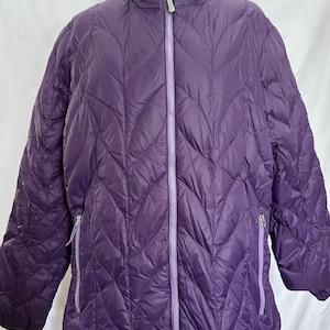 EDDIE BAUER  Down Filled purple plum Puffer jacket sz. 2XL SALE!